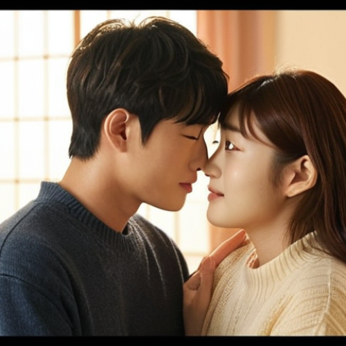 Home 15 **
A romantic scene: Kang Joon gazes adoringly at his co-star. Soft lighting enhances the warmth and intimacy. The focus is on their expressive eyes, conveying deep affection and connection. The background is blurred, creating a dreamy, heartwarming atmosphere, reminiscent of a classic romance drama.
**