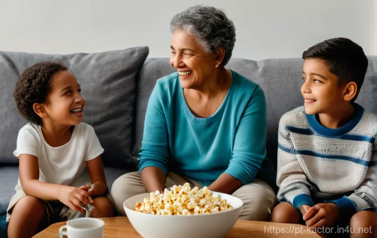 류승룡 가족 영화 추천 - A heartwarming scene of a multi-generational Brazilian family, including grandparents, parents, and ...