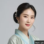 Home 14 강소라 출산 후 복귀작 - A serene and elegant portrait of a South Korean woman in her early 30s, embodying strength and grace...
